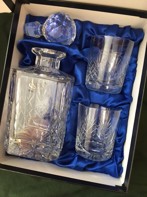 Crystal Decanter and Tumbler Gift Set