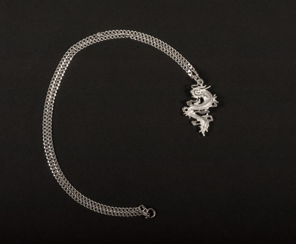 Silver Dragon Pendent and Chain