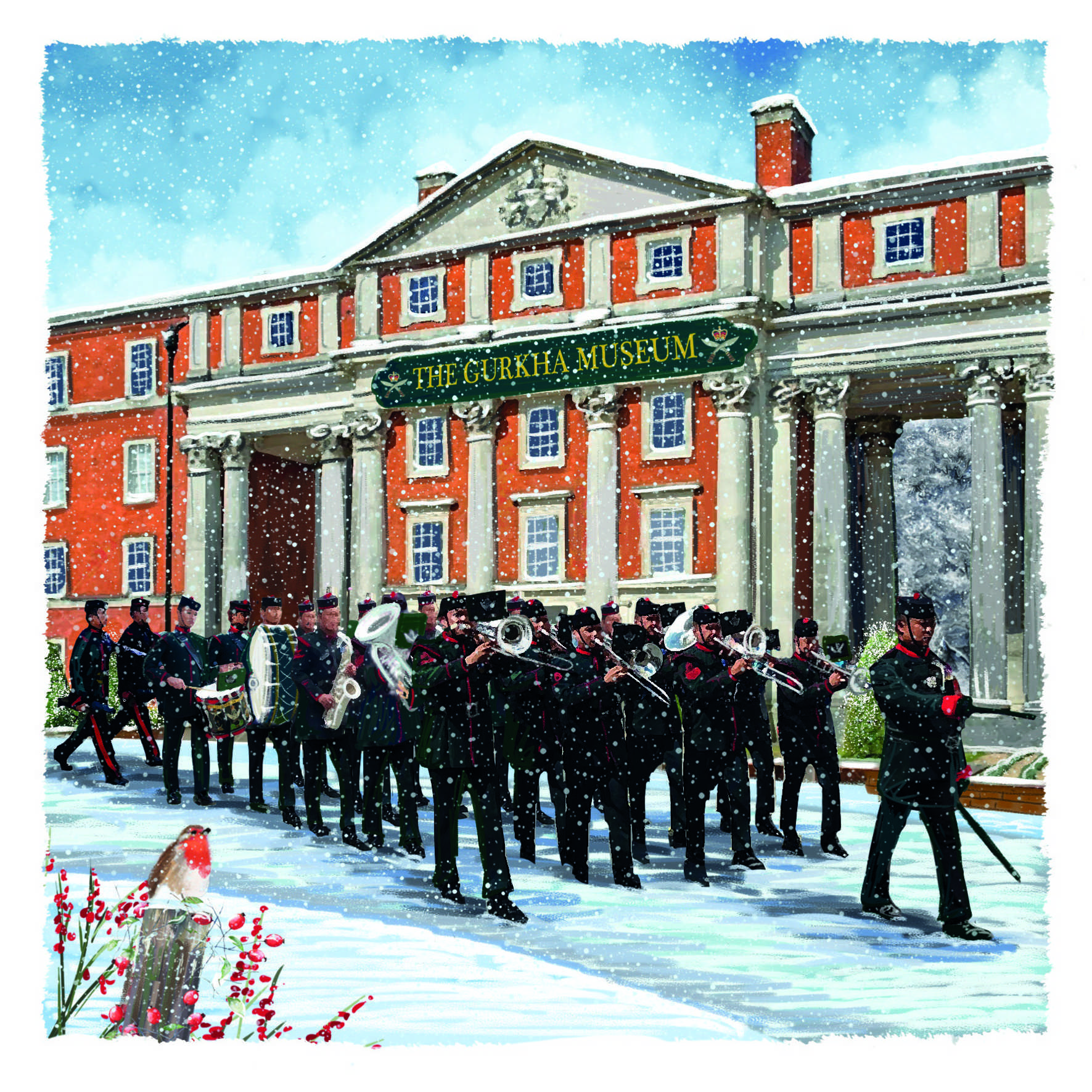Gurkha Museum Winter Scene Card