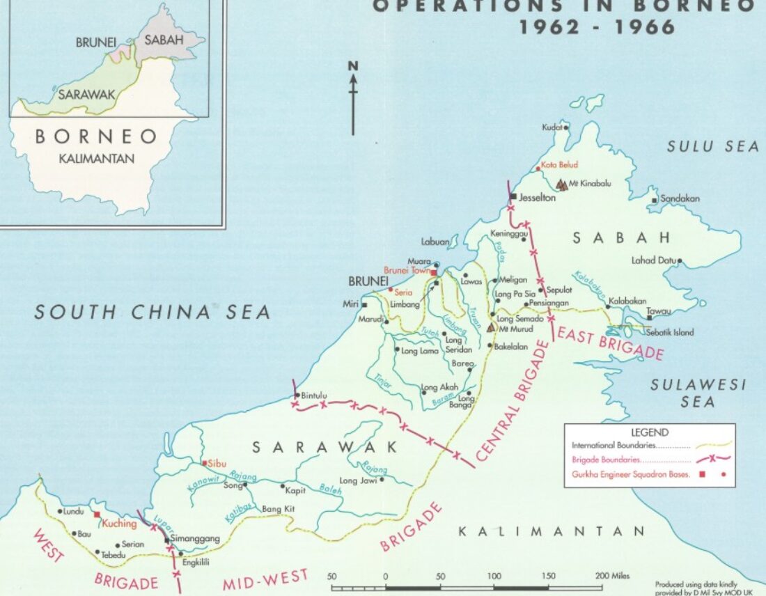 Borneo map 1962-66