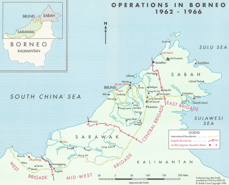 Borneo map 1962-66
